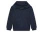 Un sweat-shirt à capuche bleu marine avec une poche.