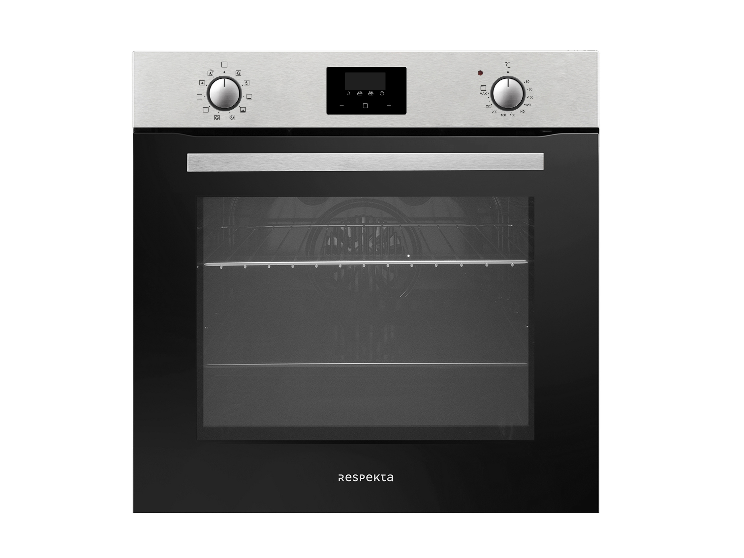 RESPEKTA Four encastrable indépendant en acier inoxydable 10 modes de chauffage inox 59 5 x 59 4 x 52 1 cm