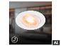 Spot LED encastrable orientable Briloner en blanc et rose. [image générée par l'IA]