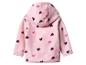 Veste polaire rose pour enfant avec imprimé cœurs et capuche
