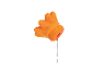 Dispositif orange versant un liquide.
