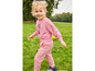 Un jogging rose pour fille avec un imprimé de petite fille.