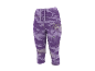 Legging de sport capri violet à motifs pour femme avec cordon de serrage.