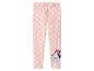 Legging rose à pois Minnie Mouse avec le texte 'BOW-TIFUL'.