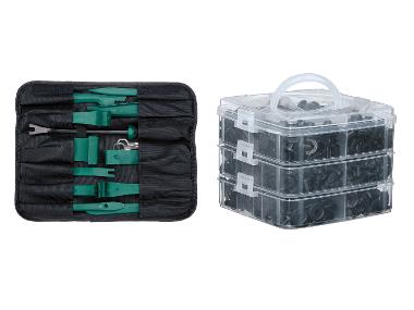 PARKSIDE® Kit d'outils de démontage pour automobile / Clips de fixation et colliers de serrage.