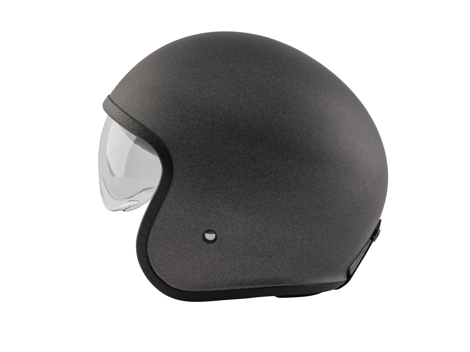 Casque Jet VINZ Tobia - Visière Solaire - Homologué ECE 22.06 - Pour Scooter, Moto, Cyclomoteur - Taille XS à XXL - Noir Mat