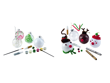 CRELANDO® Kit de peinture ou kit de loisirs créatifs pour boules de Noël