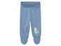 Pantalon de bébé avec pieds et imprimé mouette.