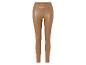 Leggings en cuir marron pour femme.