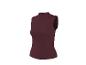 Débardeur moulant bordeaux à col montant pour femme.