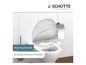 Un siège de toilette Schütte avec fermeture douce.