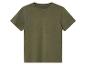 T-shirt vert olive à manches courtes pour enfant.