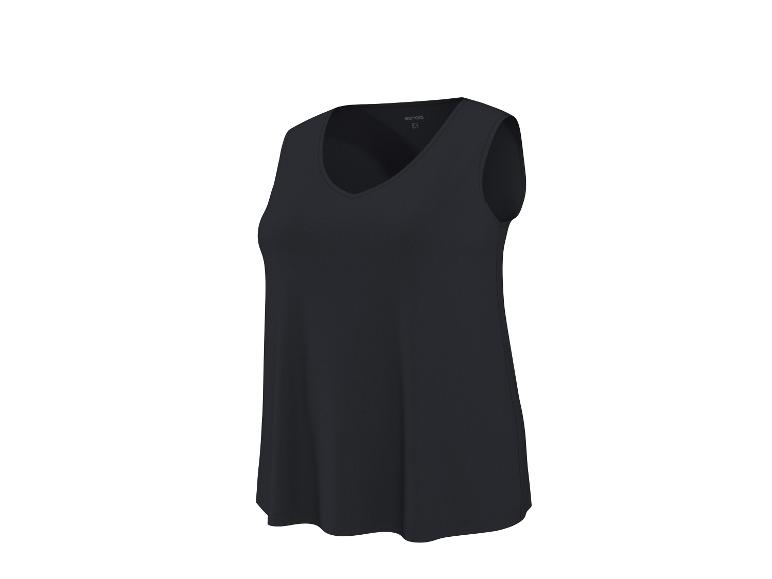 Débardeur noir pour femme avec col en V