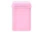 Boîte de rangement en plastique rose avec couvercle