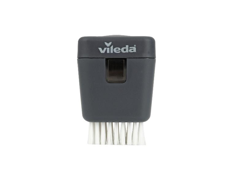 Brosse de nettoyage grise à poils blancs