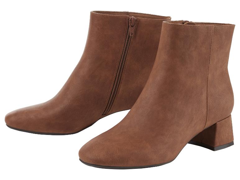 Bottines marron clair à fermeture éclair