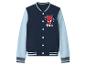 Blouson bomber enfant bleu marine avec manches bleu clair et imprimé visage de Spidey