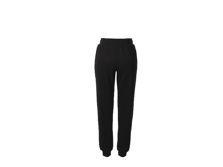 Pantalon de jogging noir avec taille élastique et chevilles resserrées, vue arrière.
