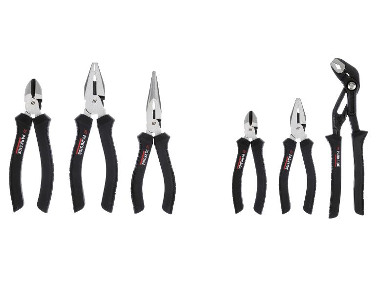 Un jeu de pinces Parkside, y compris une pince à eau.