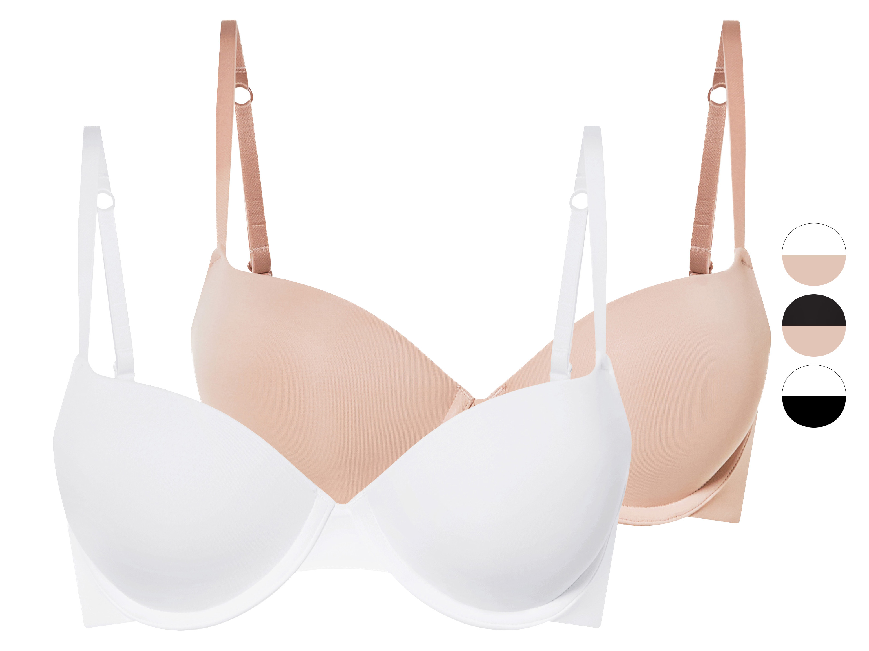 esmara® Soutiens-gorge push-up femme, 2 pièces, bretelles réglables