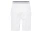 Shorts blancs, coupe classique, détail de bande contrastante.