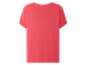 T-shirt rose à manches courtes avec détails en dentelle.