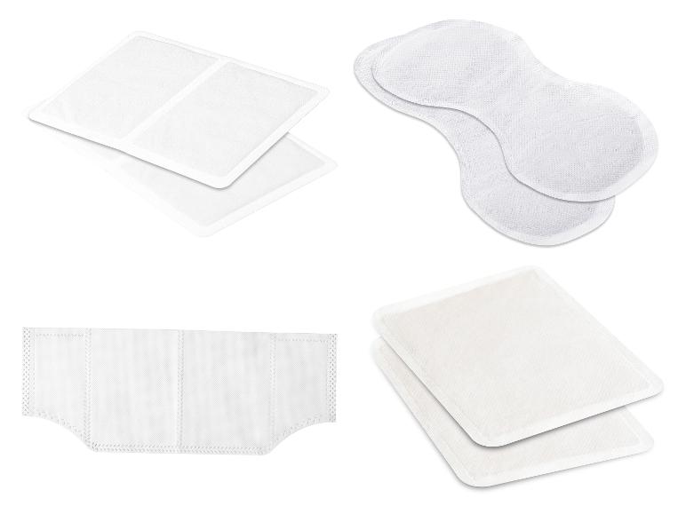 Différents types de patchs chauffants pour différentes parties du corps.