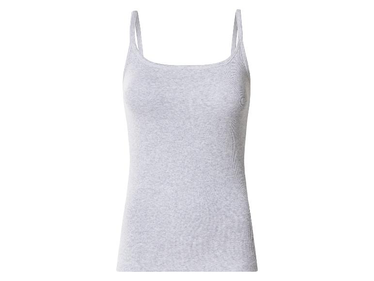 Débardeur côtelé gris clair pour femme