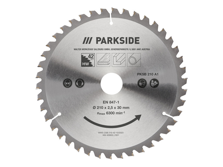 Aller en mode plein écran : PARKSIDE® Lame de scie circulaire PKSB 210 A1, Ø 21 cm - Image 2