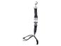 Laisse de chien noire avec mousquetons et boucles Zoom.