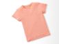 T-shirt rose clair à manches courtes.