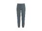 Pantalon de jogging uni gris foncé avec taille et chevilles élastiquées.