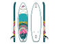 Paddle board gonflable F2 Sport : planche, ailerons et pagaie.