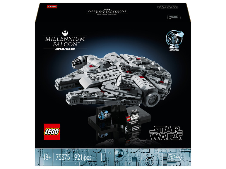 Ensemble de construction LEGO Star Wars Millennium Falcon avec 921 pièces.