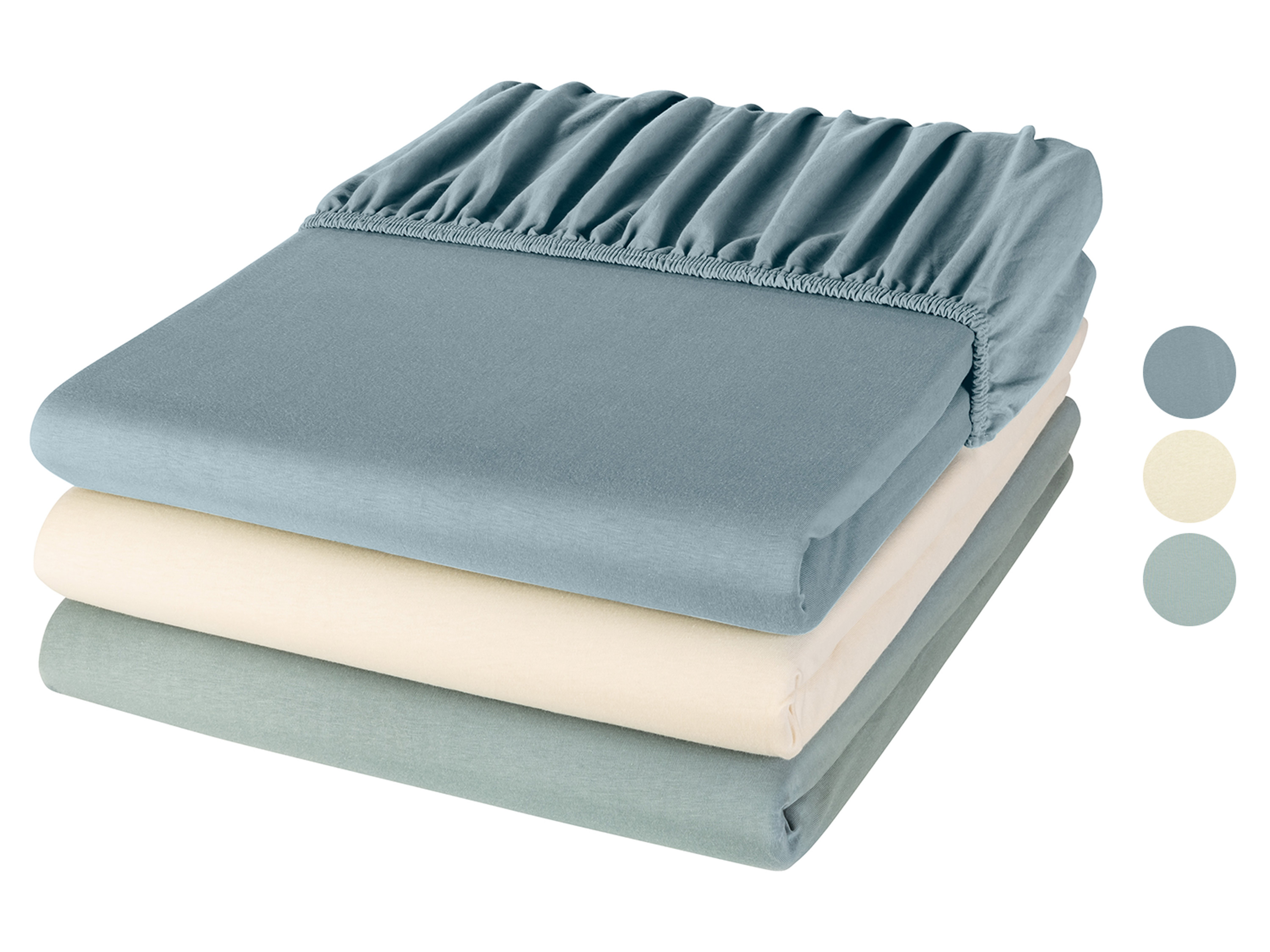 LIVARNO home Lot de 2 draps-housse en jersey, 60-70 x 120-140 cm