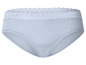 Culotte bleue avec dentelle.