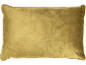 Coussin décoratif rectangulaire en velours couleur moutarde