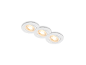 Trois spots encastrables LED BRILONER blancs avec lumière chaude