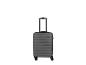 Valise grise à roulettes avec poignée télescopique