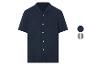 Chemise à manches courtes unie et rayée, style décontracté.