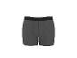 Caleçon boxer gris foncé pour homme avec une ceinture noire et des rayures blanches.