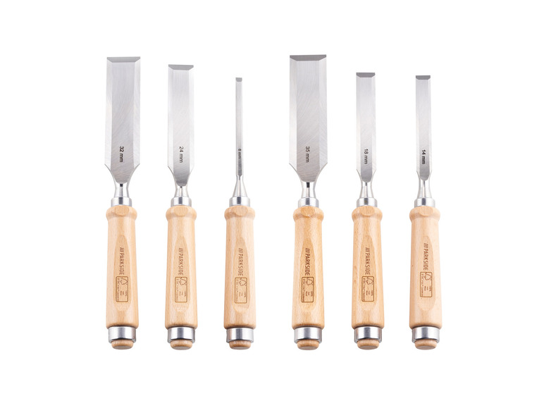 Aller en mode plein écran : Set de 6 ciseaux à bois - Image 3