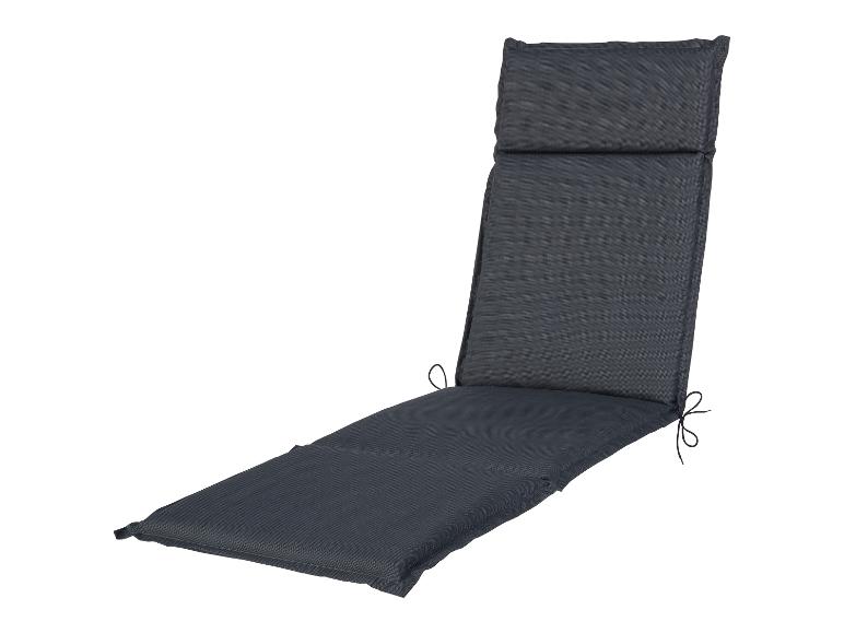 Coussin de chaise longue gris foncé avec attaches