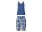 Ensemble débardeur bleu et short à motifs pour femme.