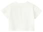 T-shirt blanc à manches courtes pour femme, vue de dos.