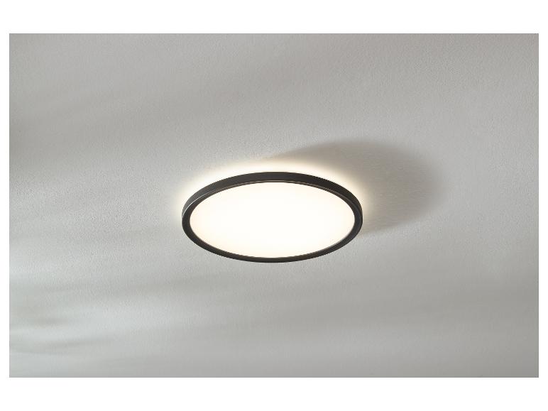 Plafonnier rond moderne de couleur noire.