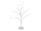 Un arbre artificiel blanc avec des lumières LED.