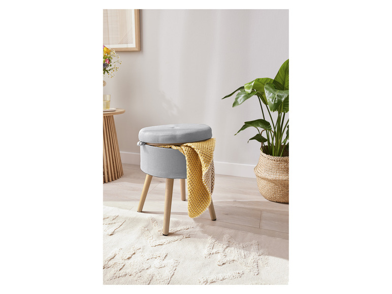 Aller en mode plein écran : LIVARNO home Tabouret avec compartiment de rangement, Ø 36 cm - Image 5