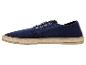 Chaussure espadrille en toile bleu marine avec détails en corde sur la semelle.