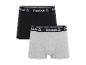 Lot de 2 boxers Reebok, un noir et un gris chiné.